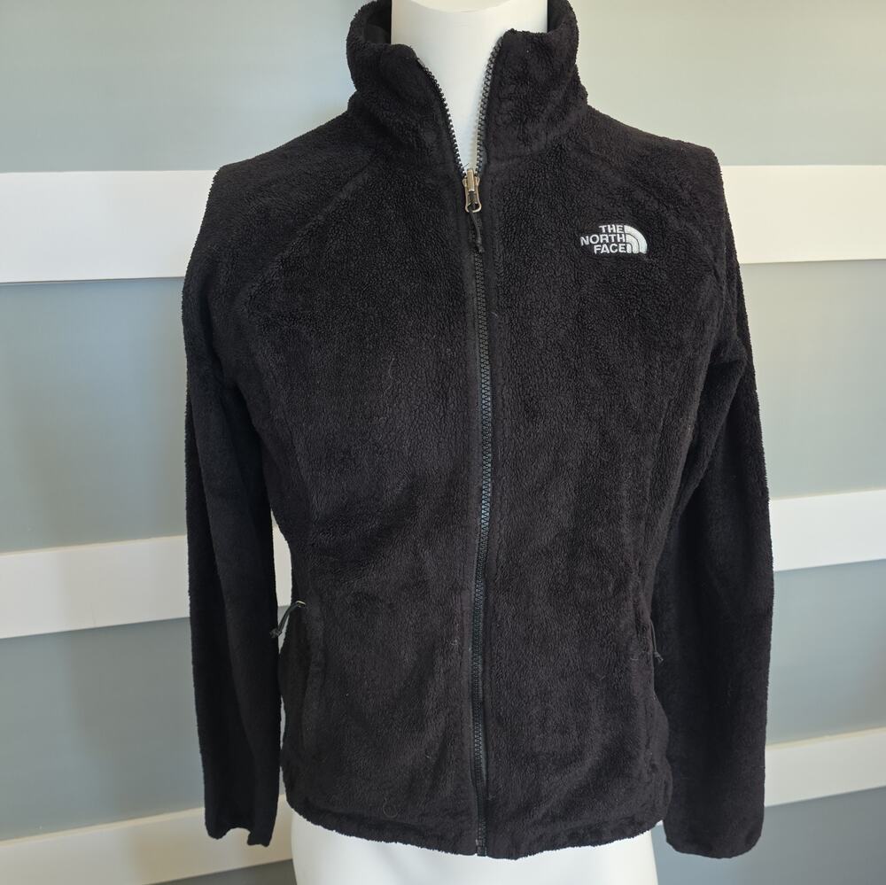 The North Face Fleece Jacket Womens Medium Black Full Zip Outdoor Hiking Casual